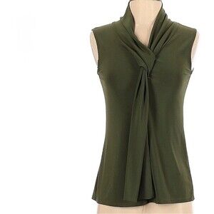 Army green twist front top size small
